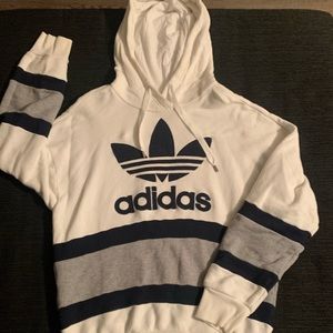 Beige & Navy Adidas Hoodie (rare)